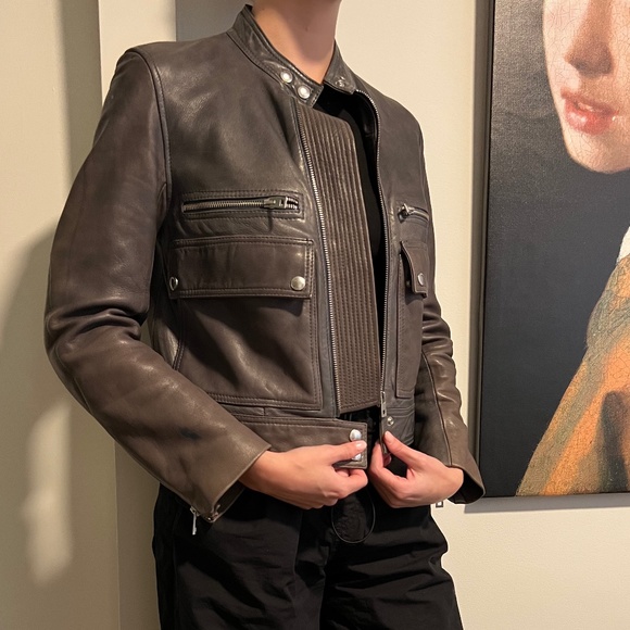 Zadig & Voltaire Grey Leather Jacket - XS - Sheep's Leather - Picture 2 of 10